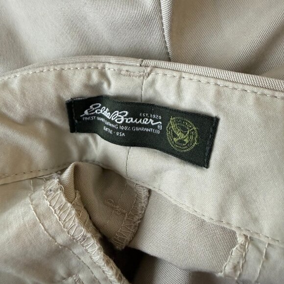 Eddie Bauer Women’s Khaki Beige Trouser Pants Size 10T Preppy Business Casual - Picture 3 of 6